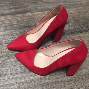 Qupid Red Heels Like New!!!